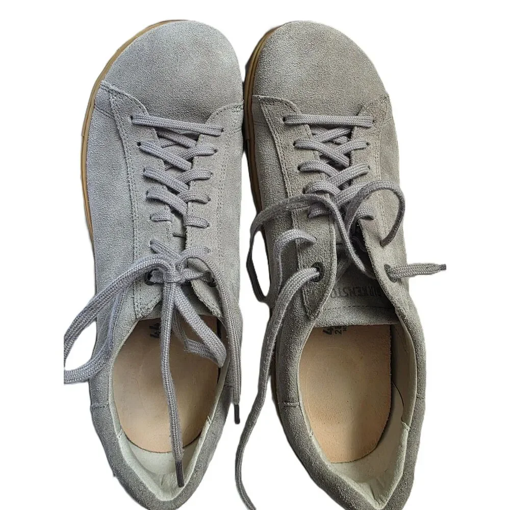 Birkenstock Bend Low Suede Basalt Gray Sneakers Women's Size 13 Gum Sole EUG